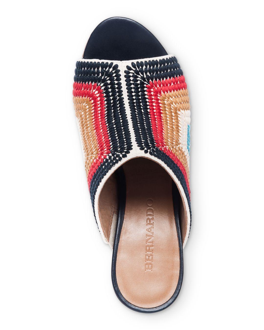 bernardo nala woven heeled mules