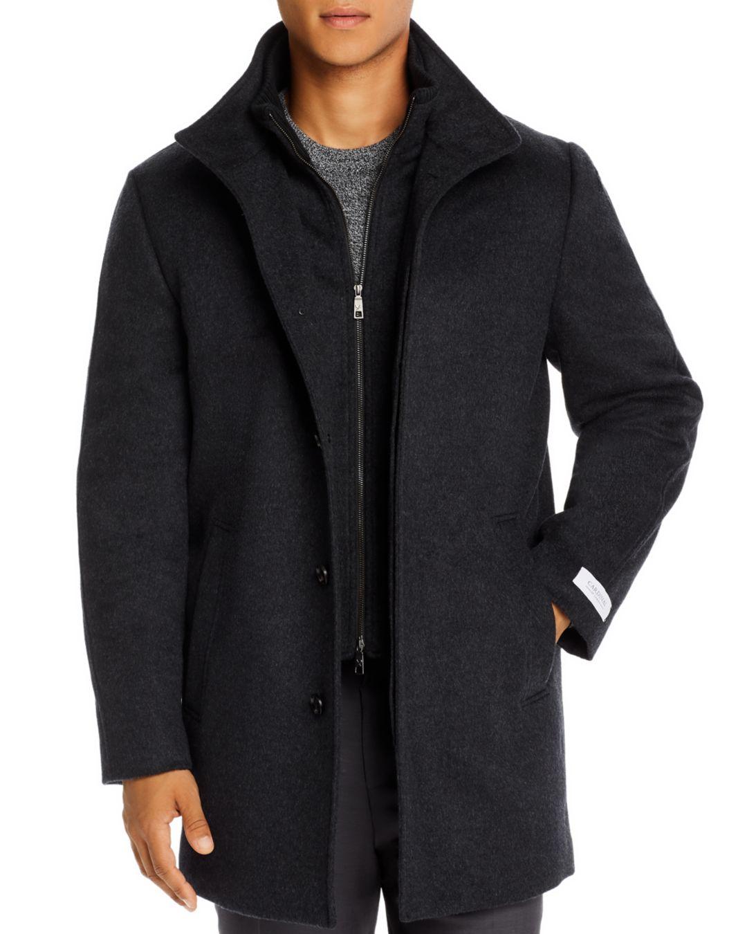 Cardinal Of Canada Wool & Cashmere Car Coat in Charcoal (Gray) for Men ...