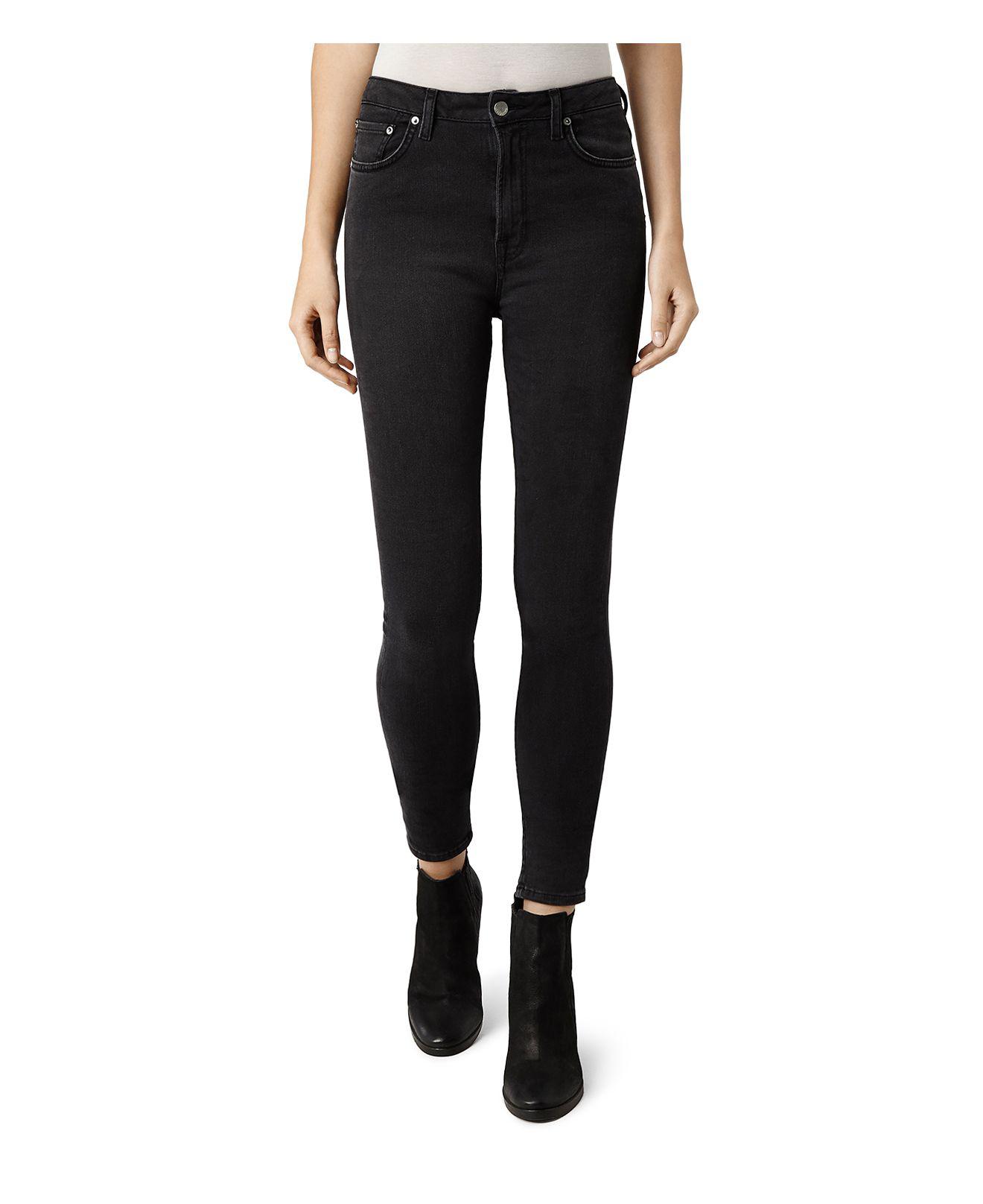 AllSaints Denim Stilt Skinny Jeans In Dark Grey in Dark Gray (Gray) - Lyst