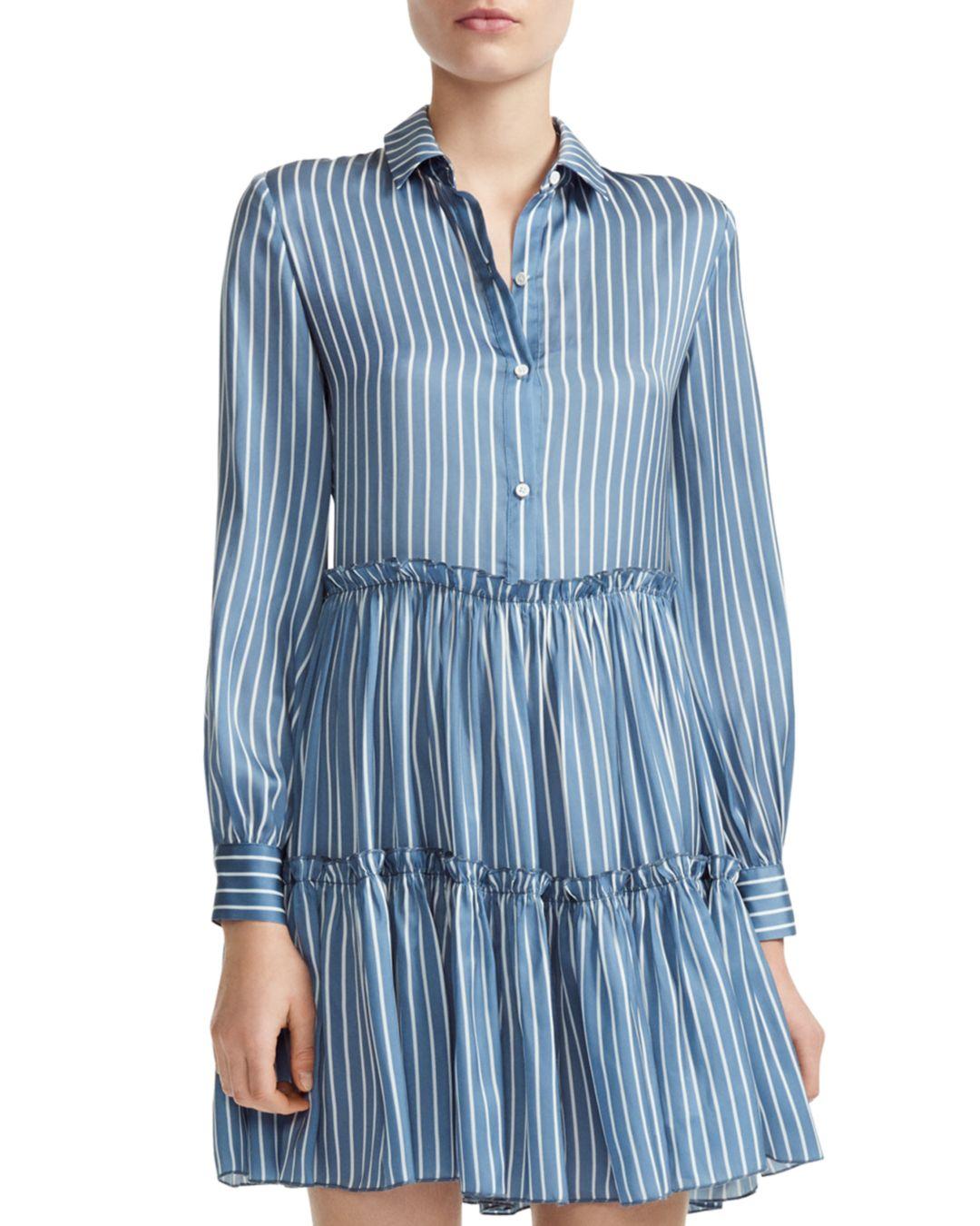 Maje Synthetic Rodesa Striped Ruffled 