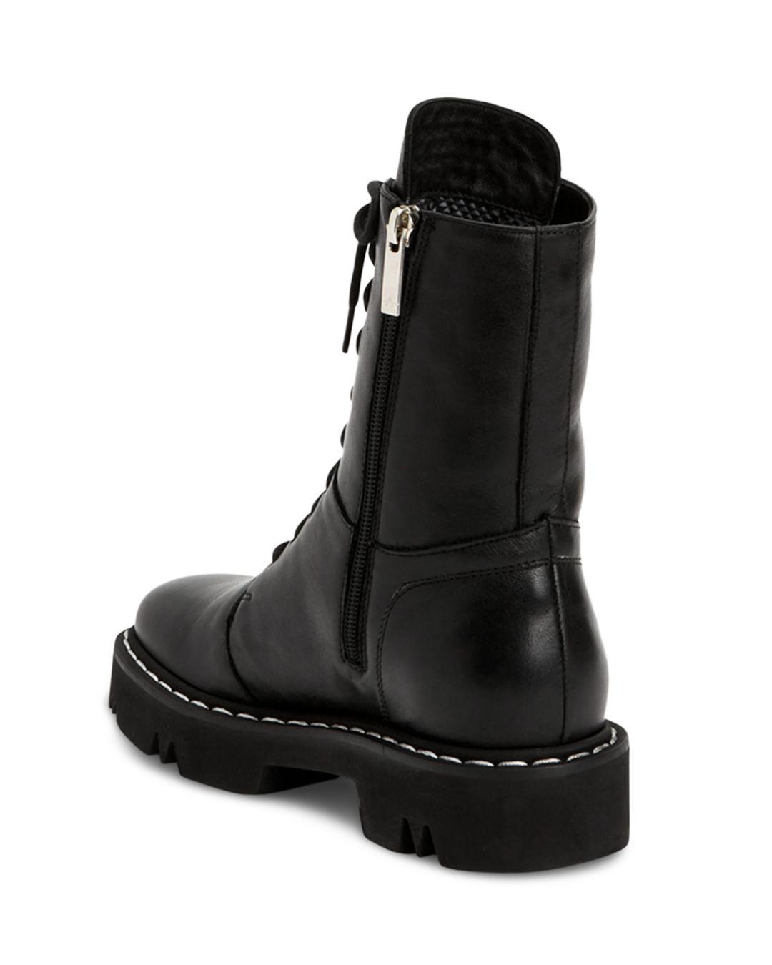 aquatalia hana leather combat boots
