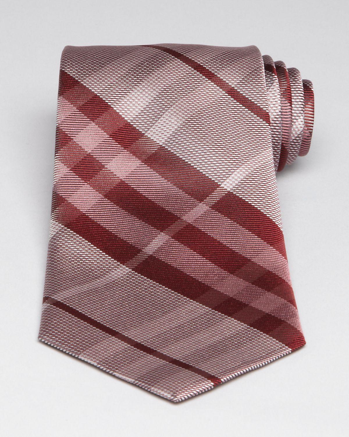 Burberry Check Classic Tie in Pink for Men Lyst