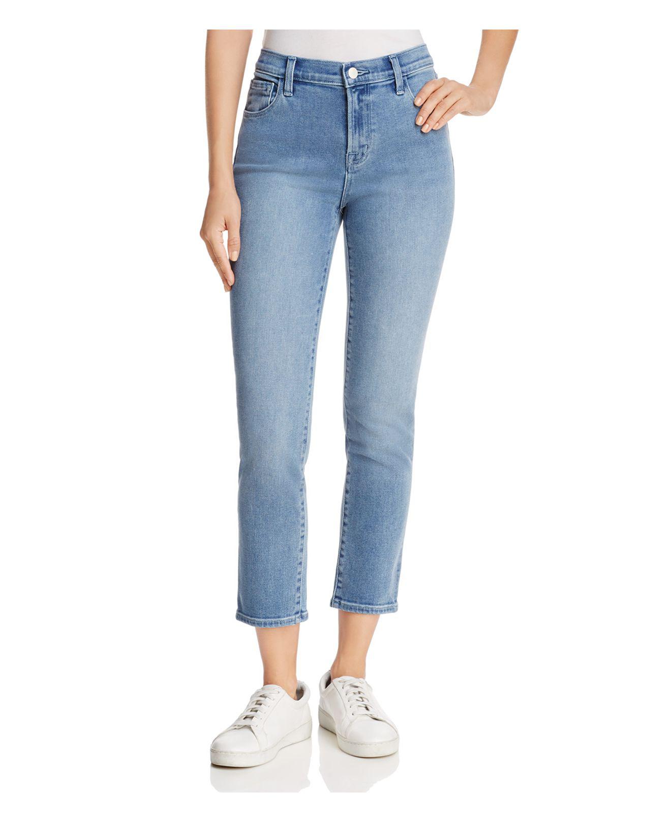 J Brand Ruby High-rise Cropped Jeans In Utopia in Blue | Lyst Canada