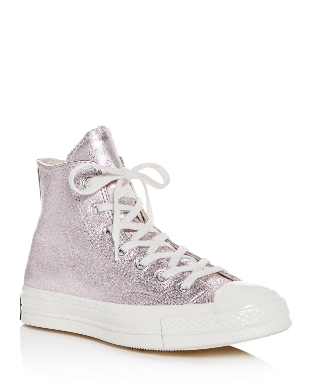 converse metallic pink