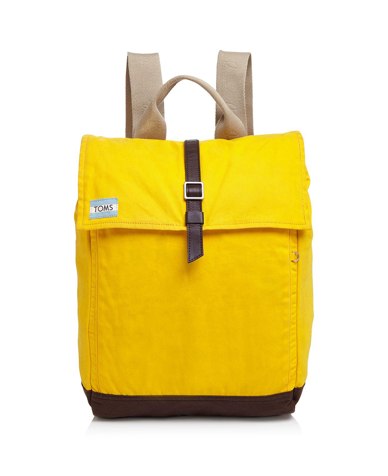 TOMS Citrus Utility Canvas Trekker Backpack in Yellow | Lyst