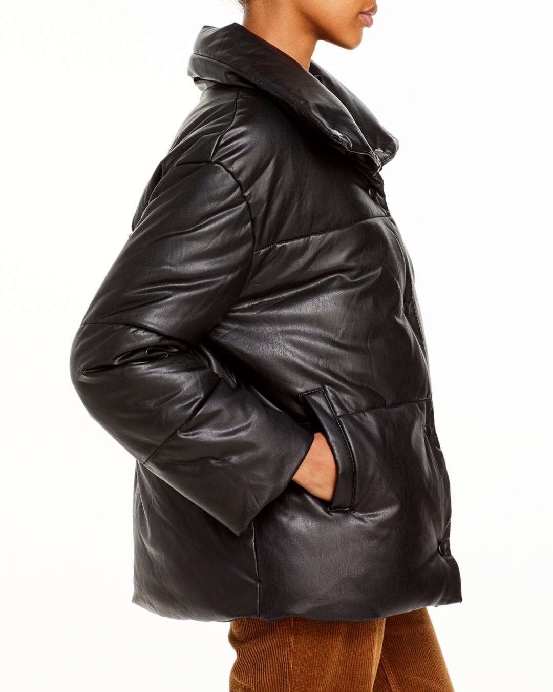 bagatelle leather puffer