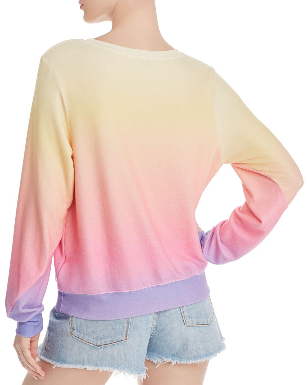 Wildfox Synthetic Baggy Beach Ombré Sweatshirt in Pink - Lyst