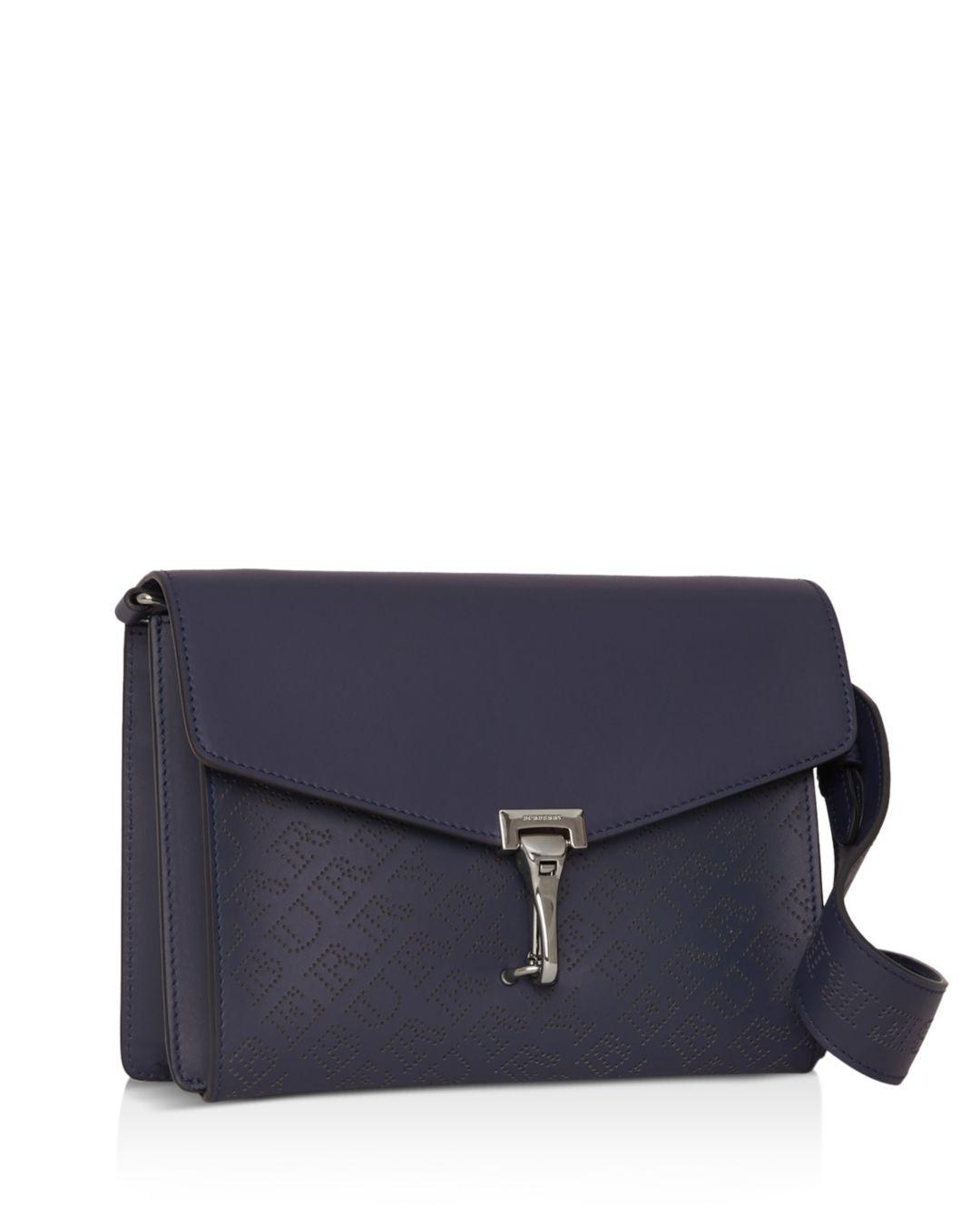 burberry small perforated logo leather crossbody bag