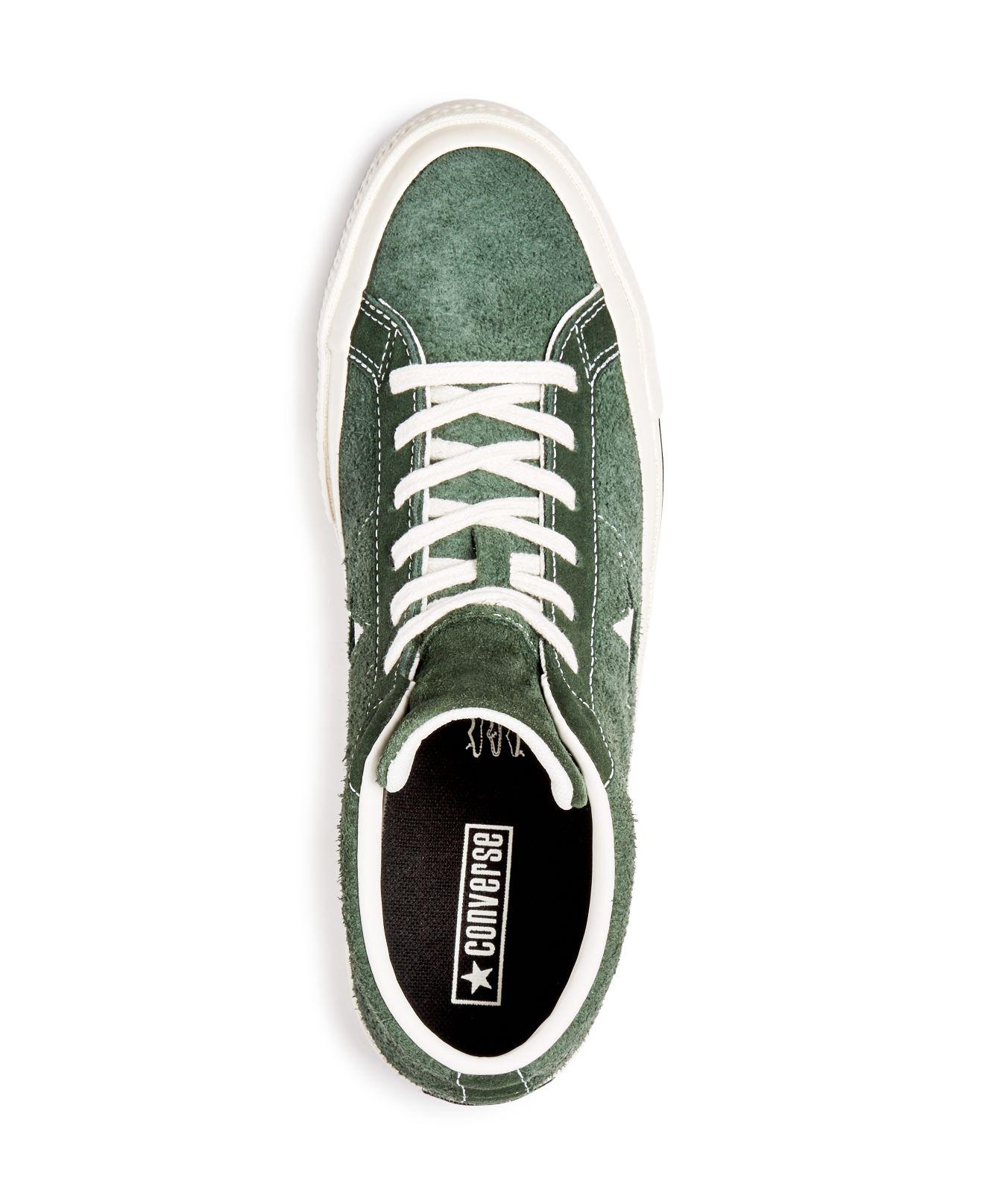 Converse Men's One Star Suede Mid Top Sneakers in Green for Men | Lyst