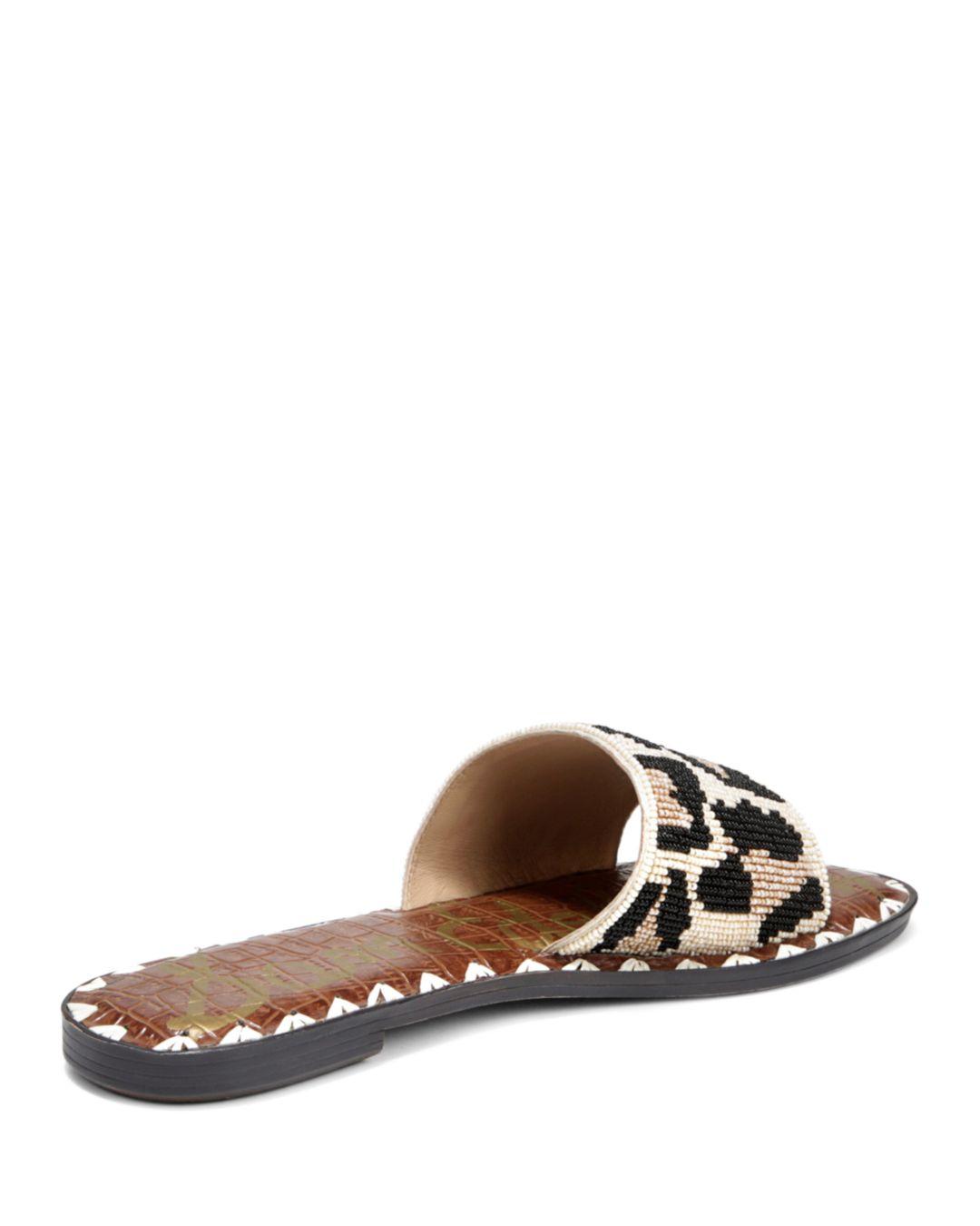 sam edelman gunner leopard flat sandal