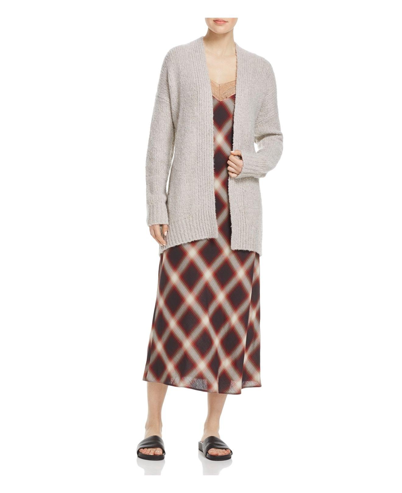 Vince Plaid Slip Dress in Red Lyst