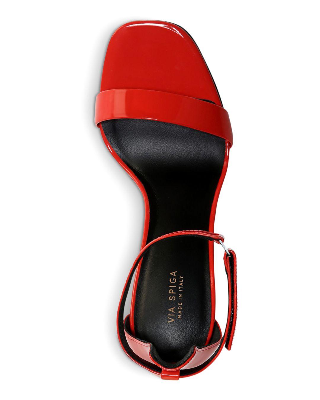 via spiga red sandals