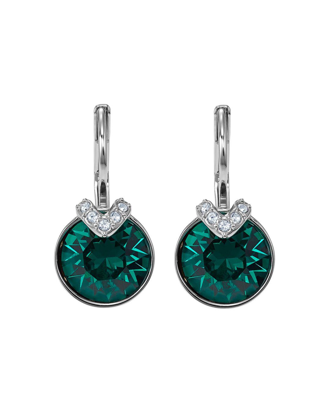 Swarovski Bella Crystal Drop Earrings in Green | Lyst Canada