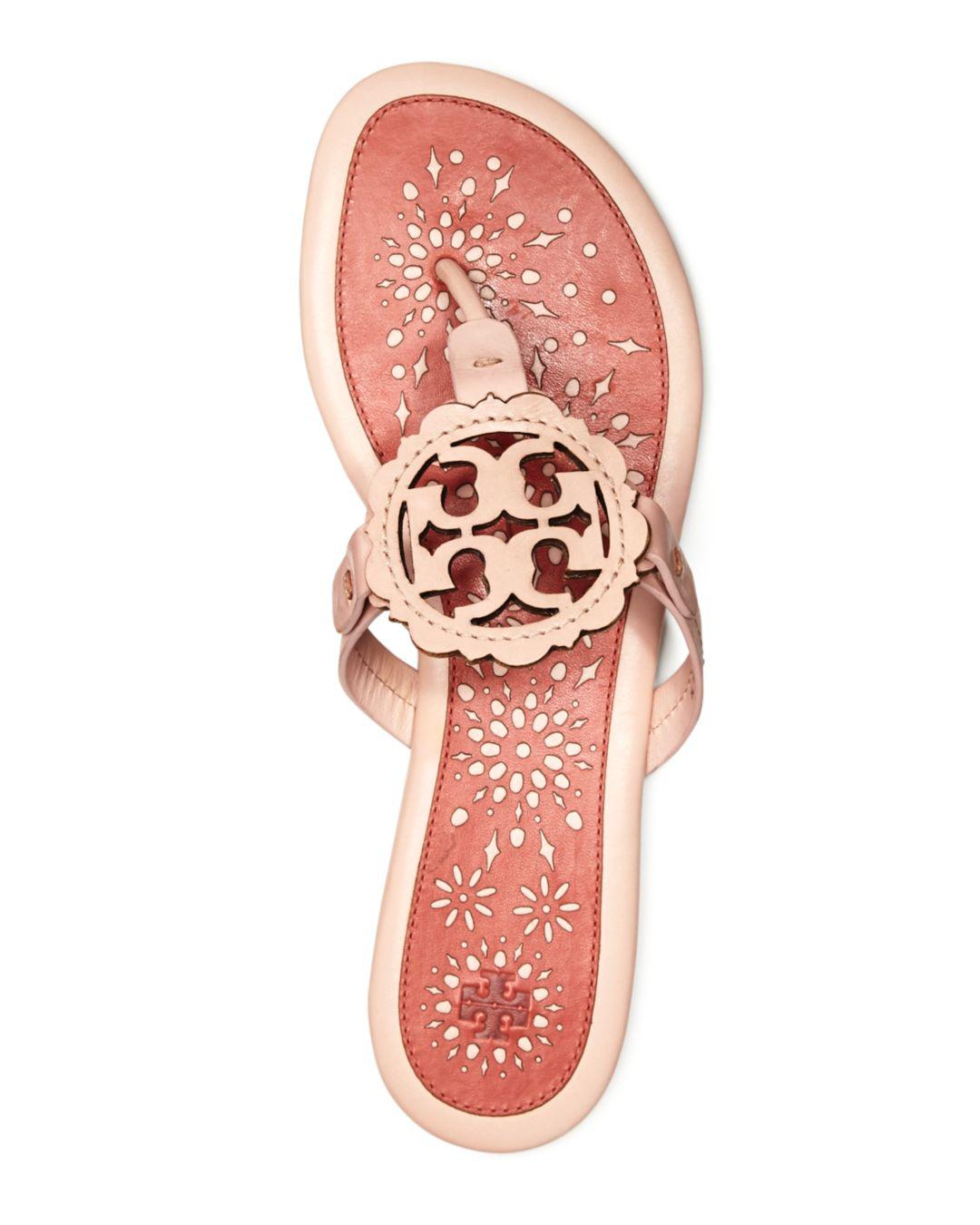miller scalloped medallion sandal