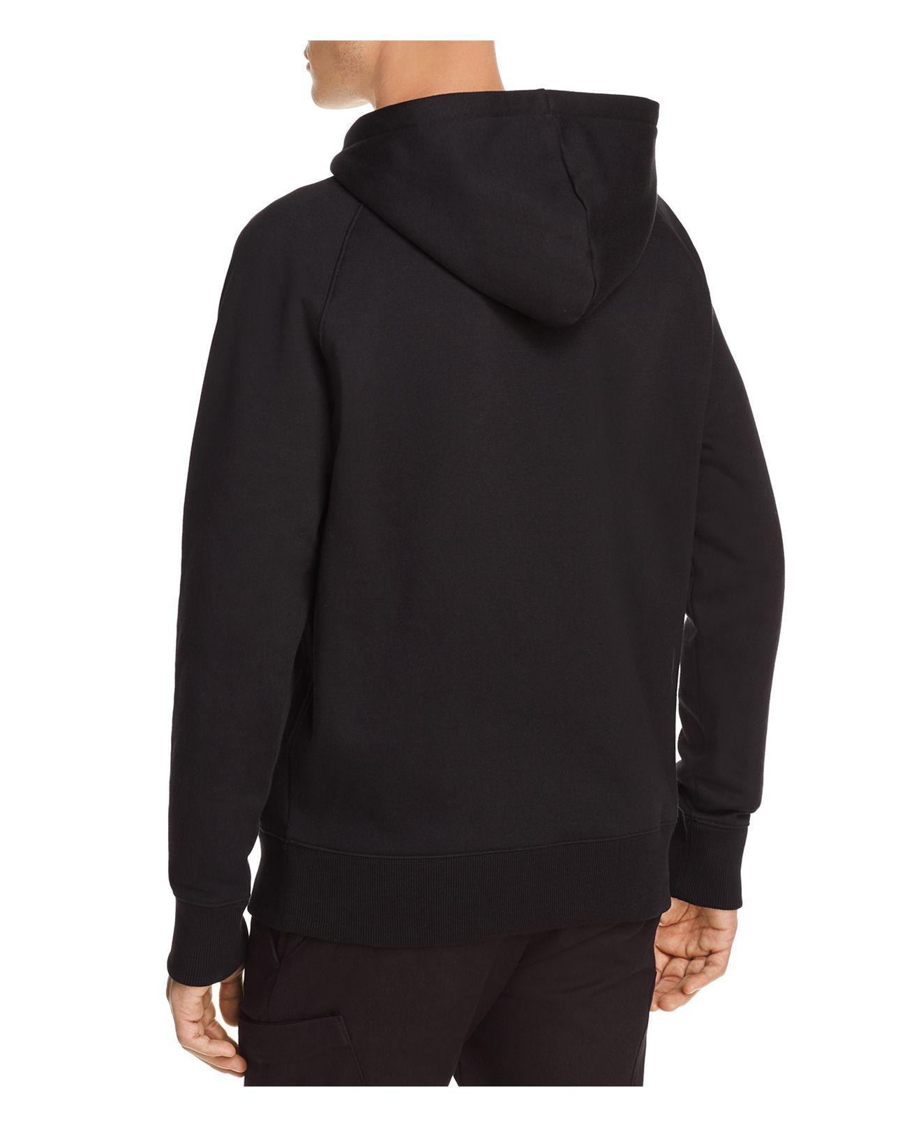 HUGO Backwards Logo Hooded Sweatshirt in Black for Men - Lyst