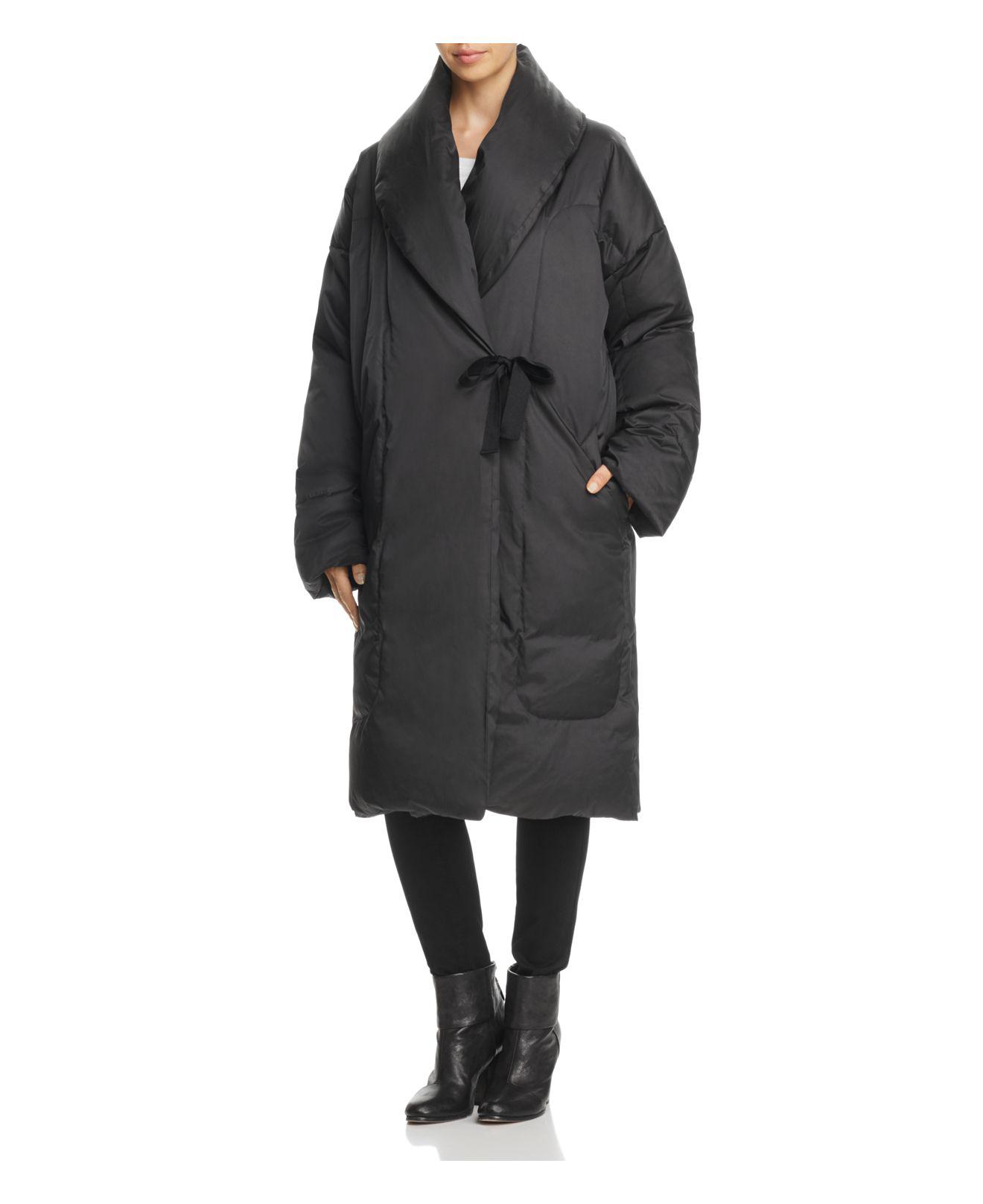 Donna Karan Oversized Puffer Coat in Black - Lyst