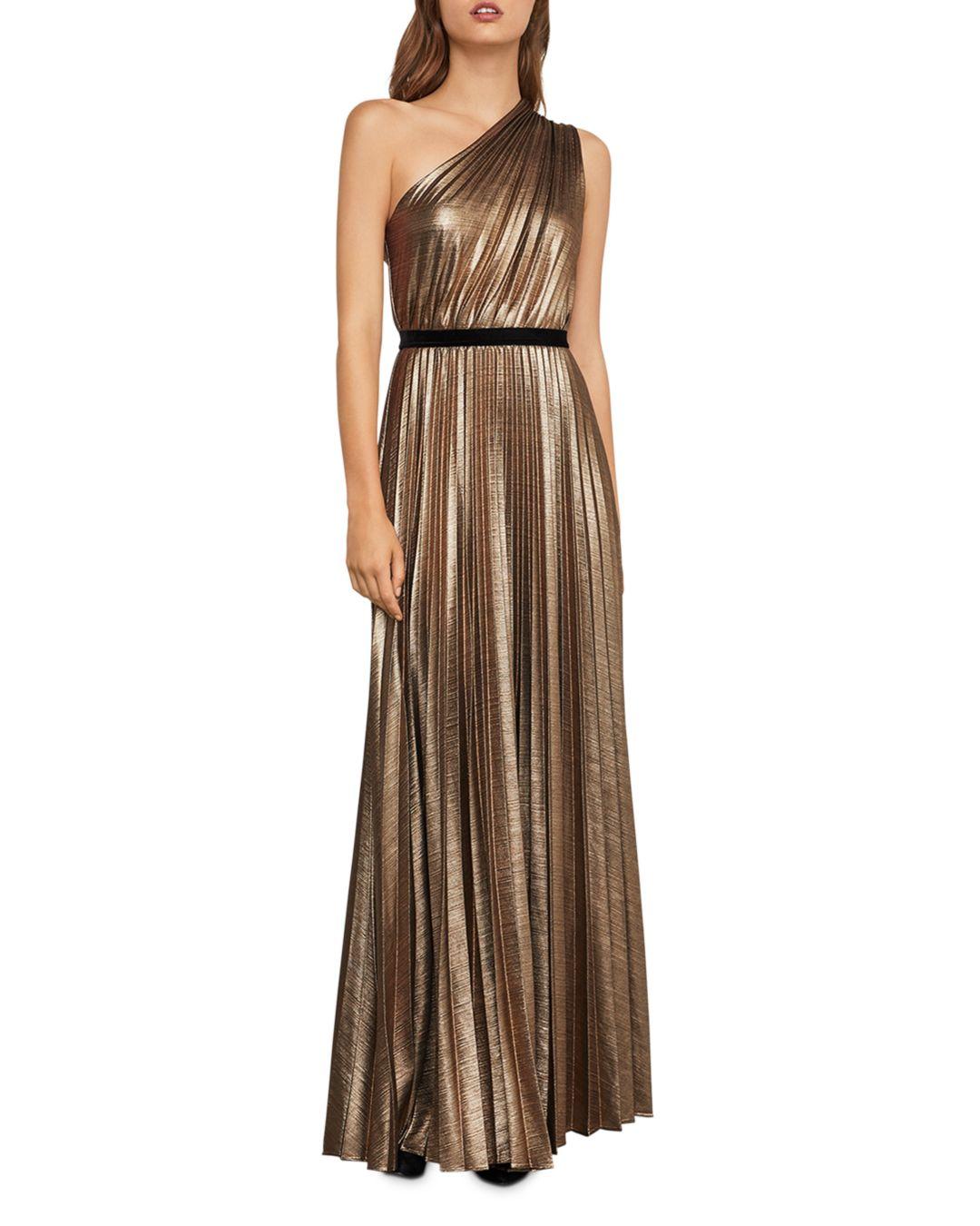bcbg metallic gown