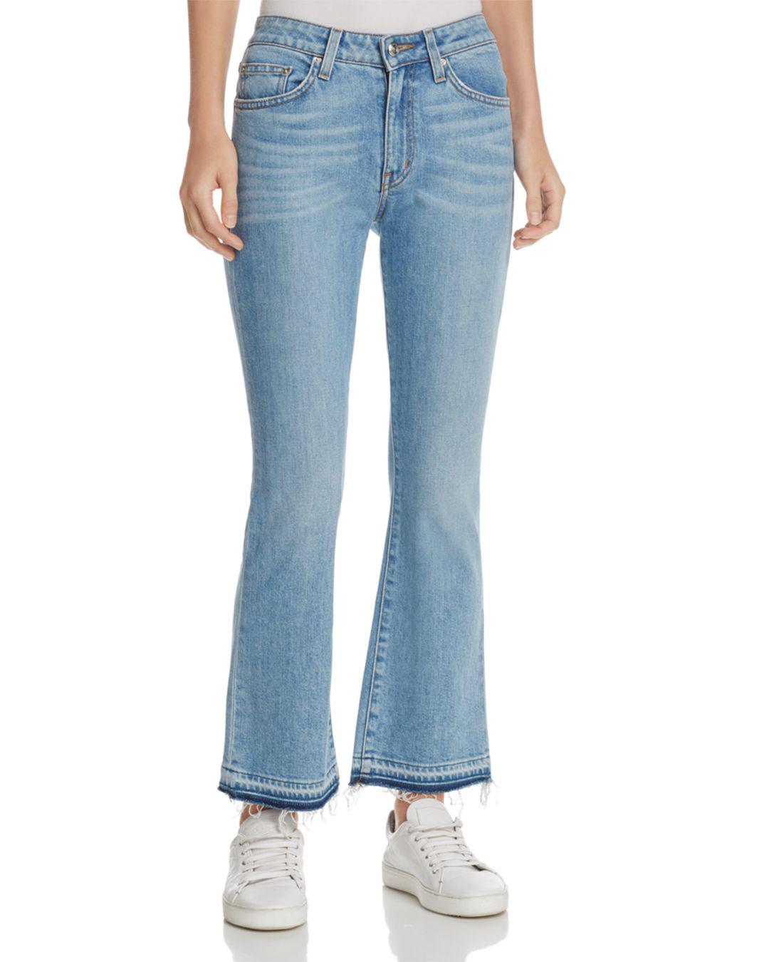10 Crosby Derek Lam Gia Mid-rise Cropped Flare Jeans In Light Wash in ...