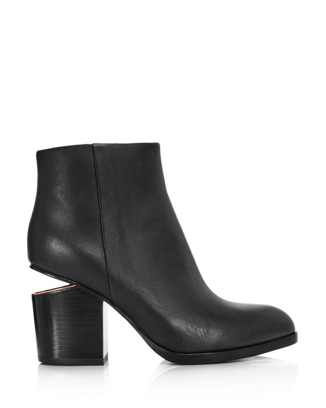 black round toe booties
