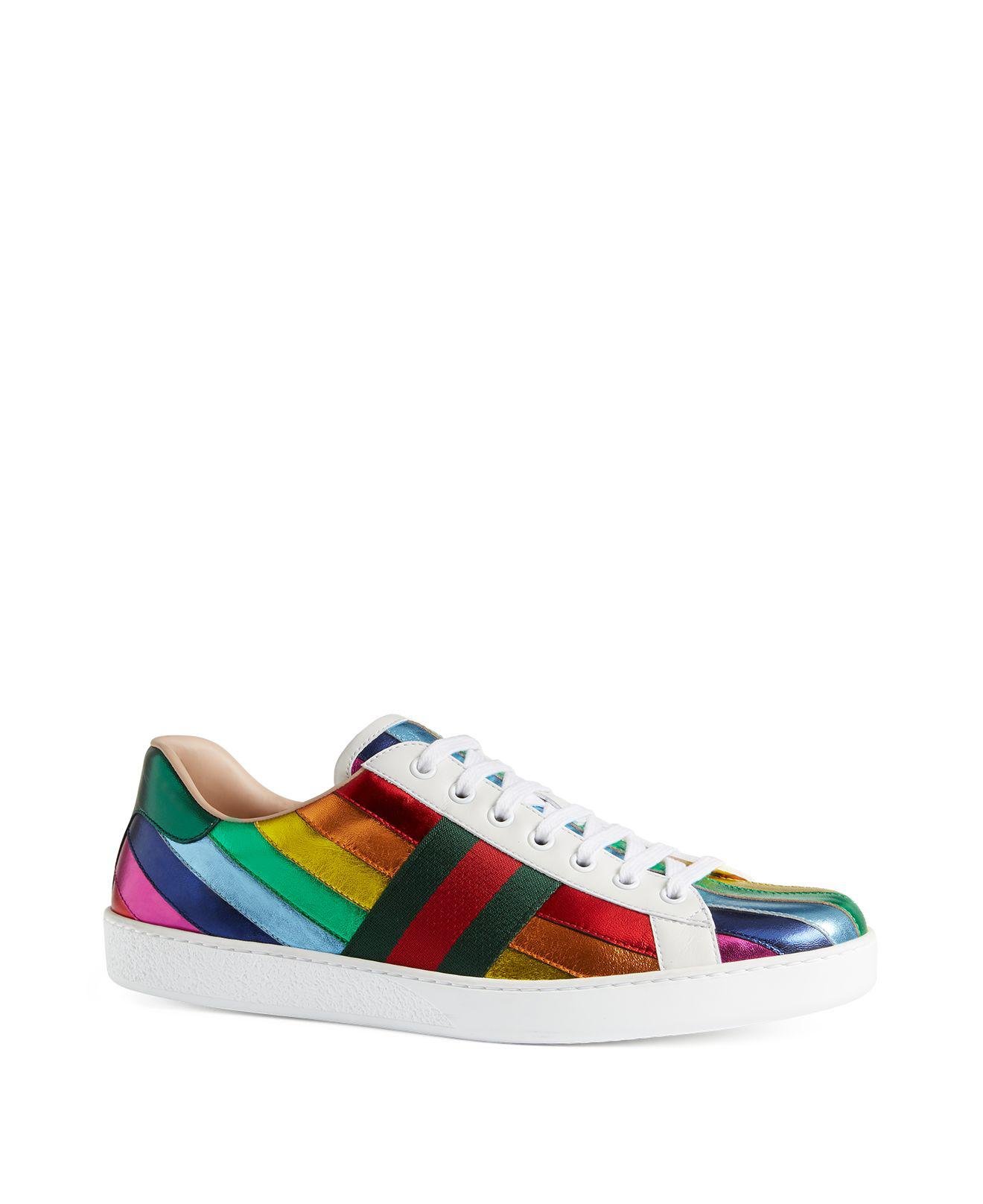 rainbow metallic shoes