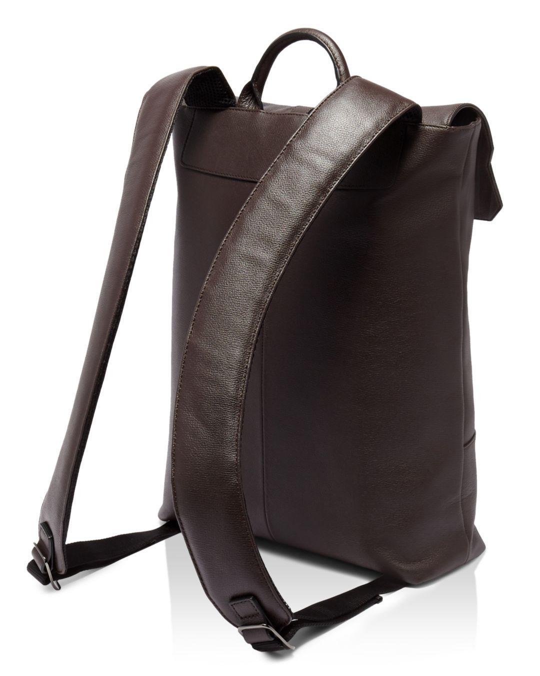 Ted Baker Leather Backpack in Chocolate (Brown) for Men Lyst