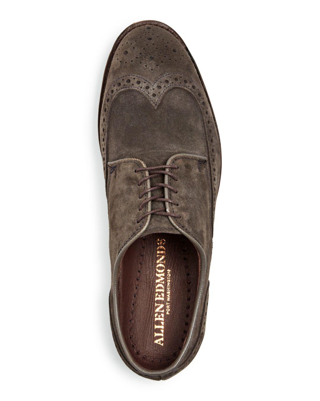 mens suede wingtip shoes