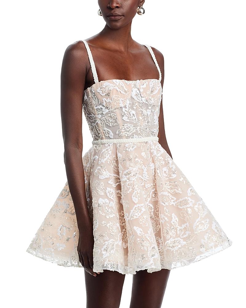 Bronx and Banco Midnight Bridal Sequin Mini Dress in Natural | Lyst
