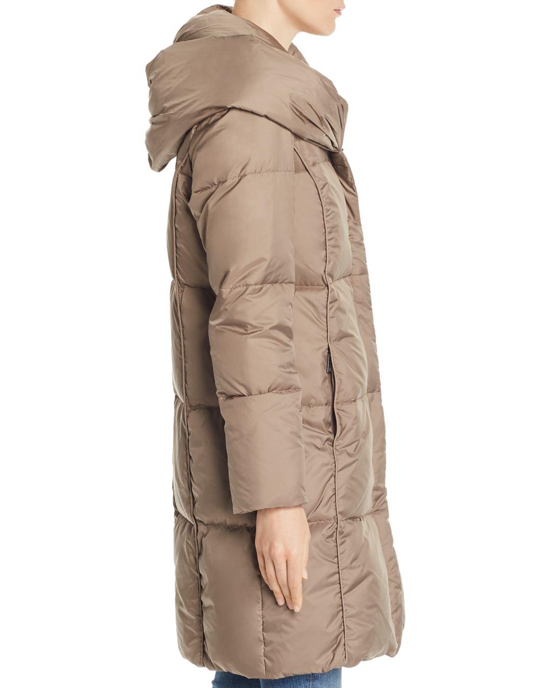 michael kors shawl collar quilted puffer coat