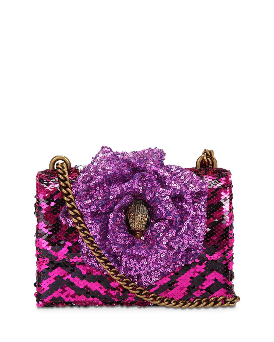 Kurt Geiger Shoreditch Small Sequins Crossbody in Purple Lyst