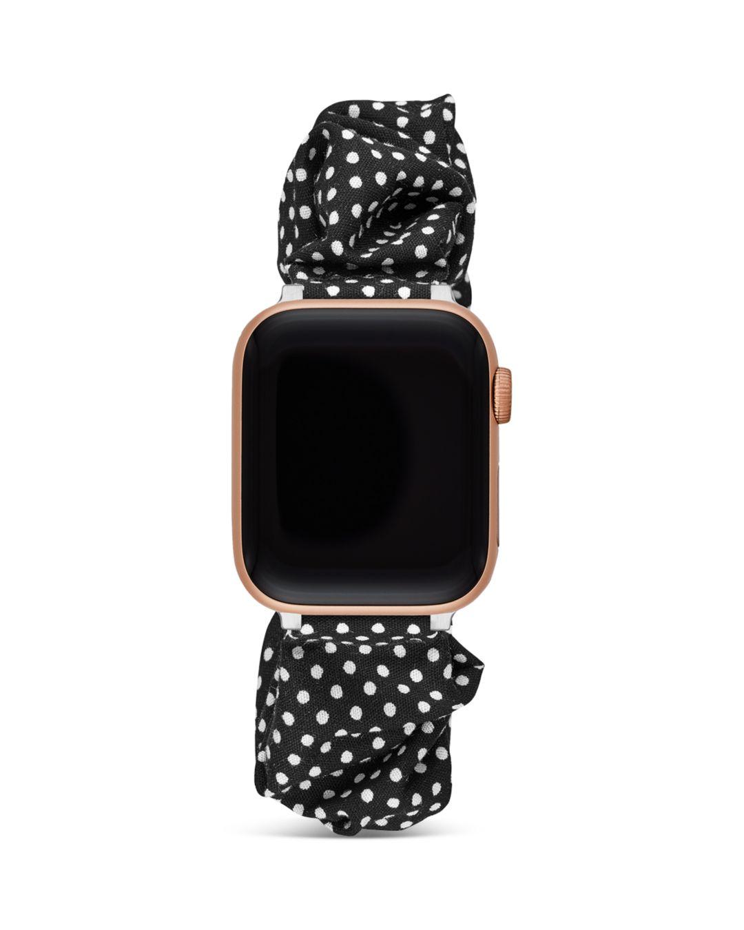 Kate Spade Polka Dot Scrunchie Apple Watch Strap in Black | Lyst