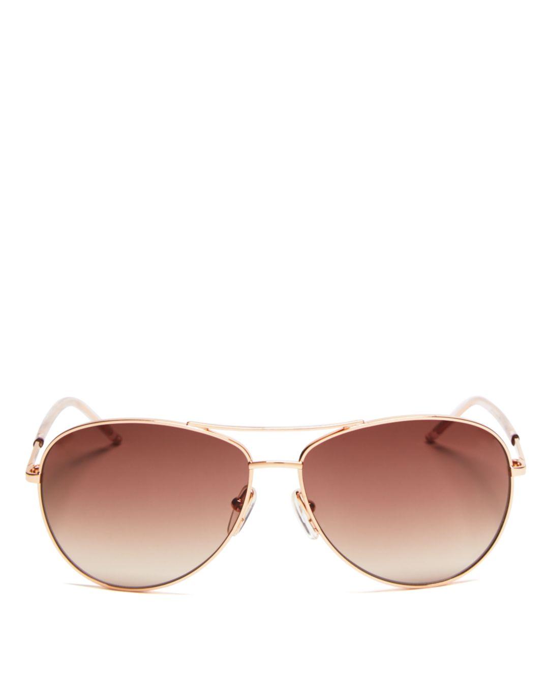 Marc Jacobs Women's Brow Bar Aviator Sunglasses in Metallic Lyst
