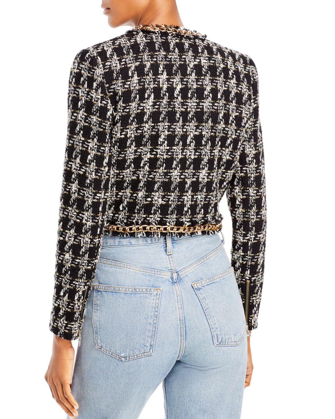 alice and olivia cropped jacket