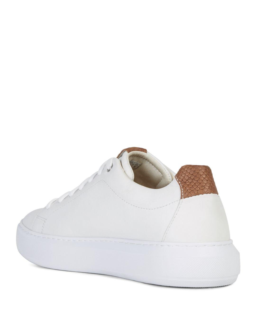 Geox Leather Deiven Man in White for Men - Lyst