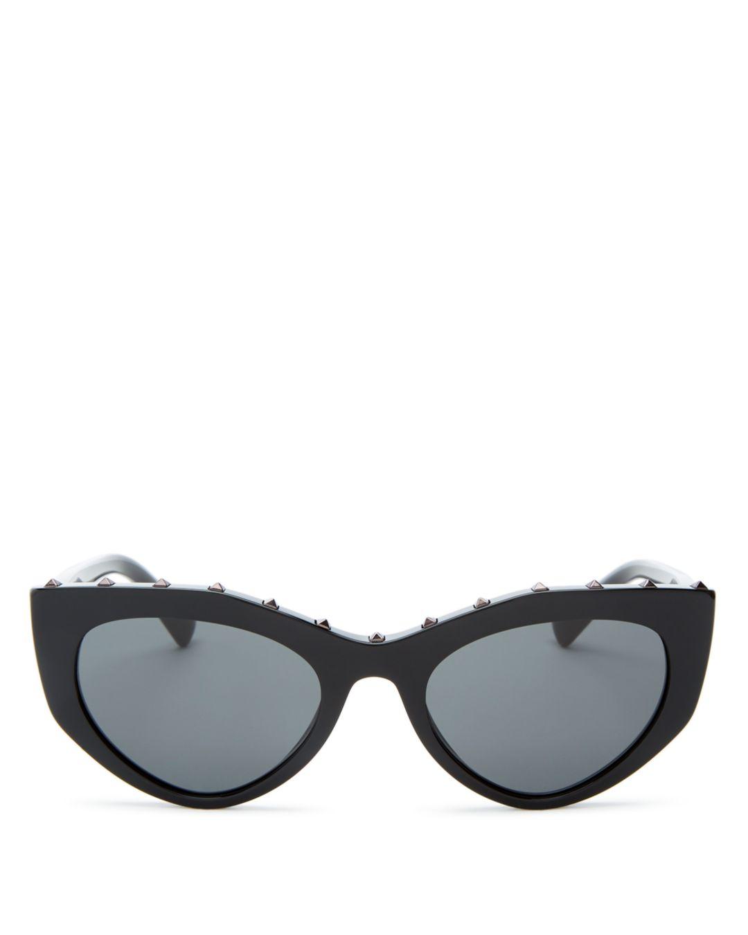 Valentino Women's Cat Eye Sunglasses in Black/Smoke (Black) Lyst