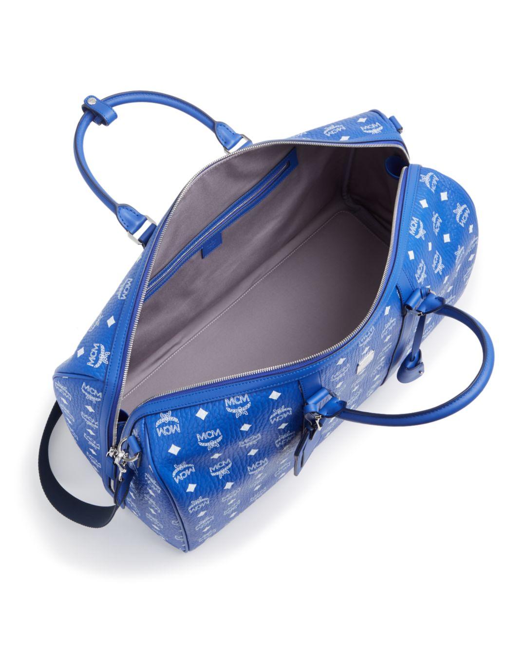 mcm duffle bolsa blue