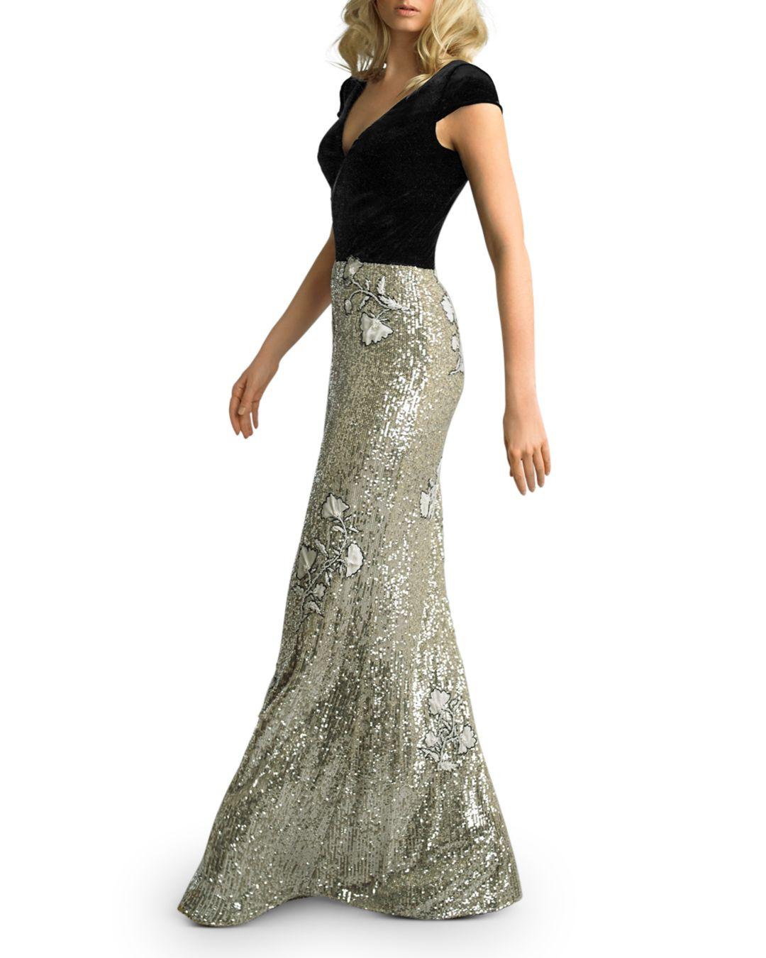 velvet sequin gown