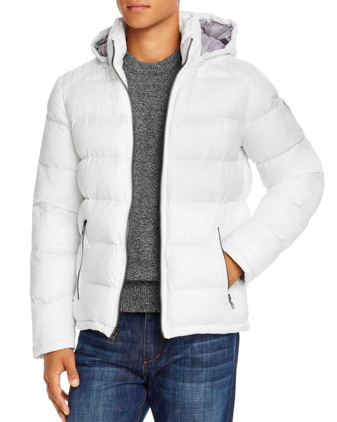 white guess puffer jacket