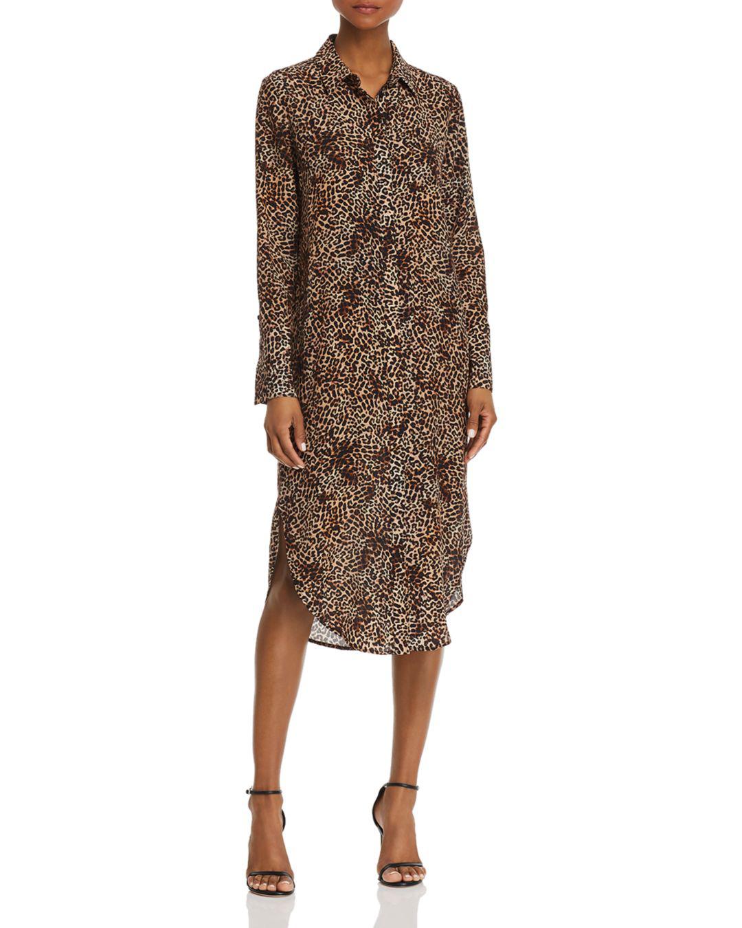 anine bing chelsea silk shirt dress