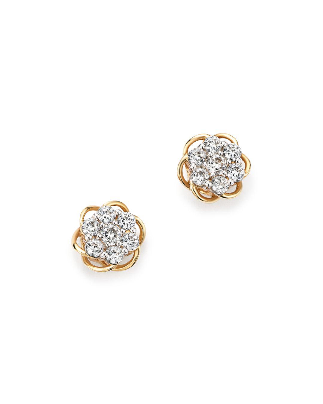 Lyst Bloomingdale S Diamond Flower Stud Earrings In 14k Yellow And Bloomingdale S Multicolor Diamond Flower Stud Earrings In 14k Yellow And White Gold 50 View Fullscreen