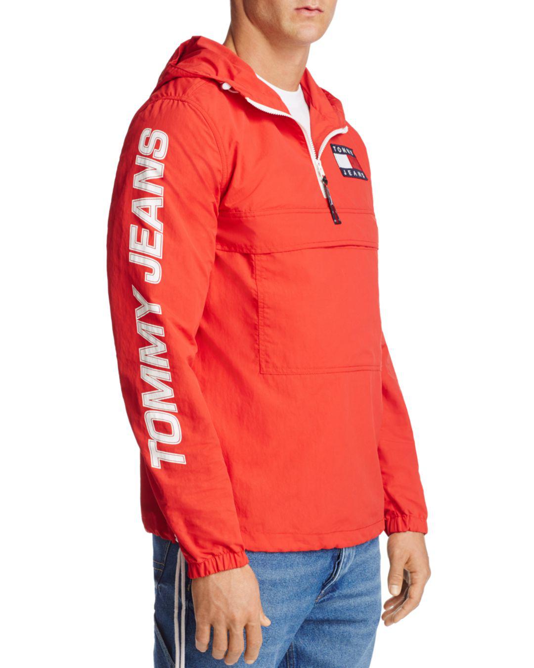 tommy jeans packable popover jacket