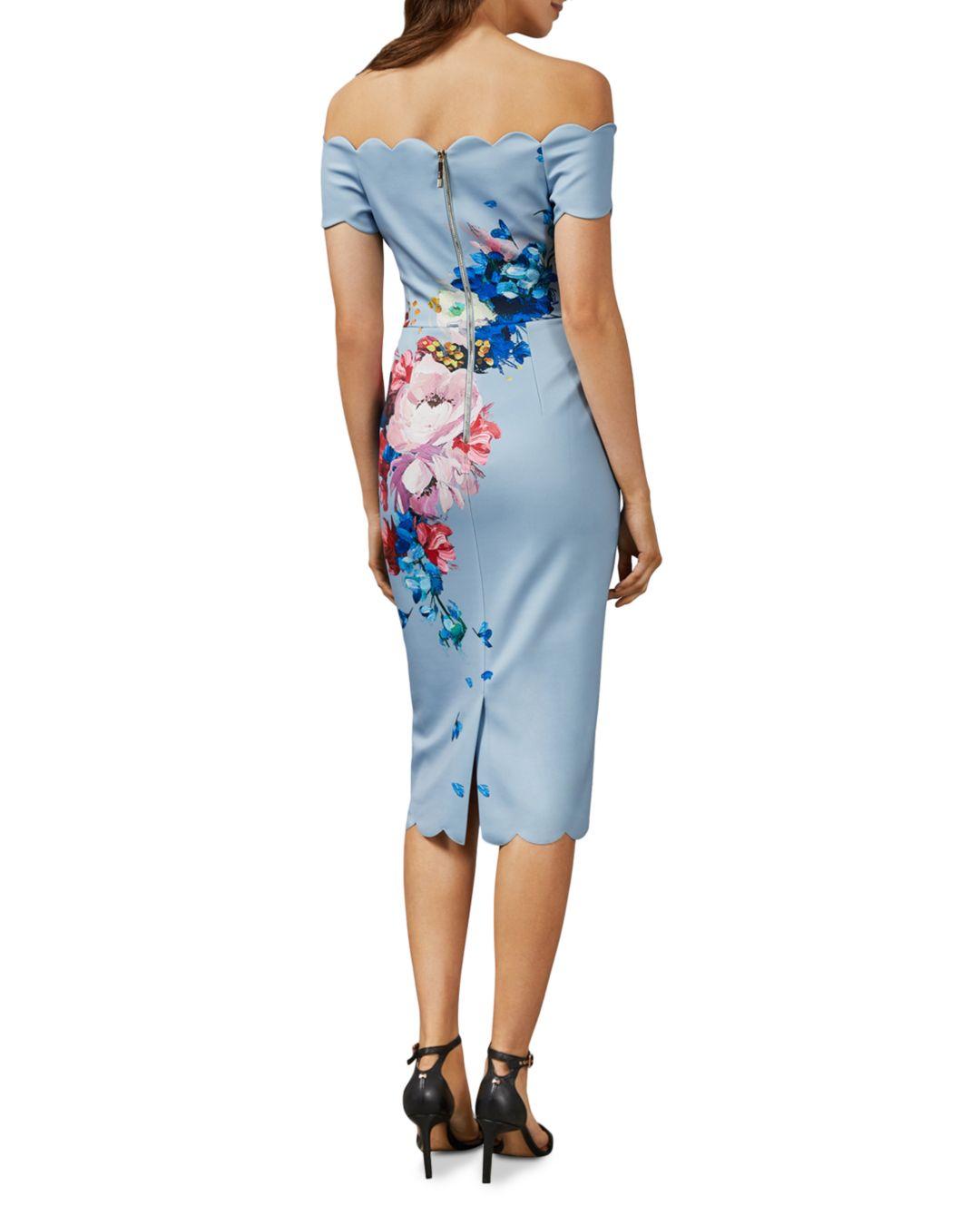 ted baker raspberry ripple bardot dress