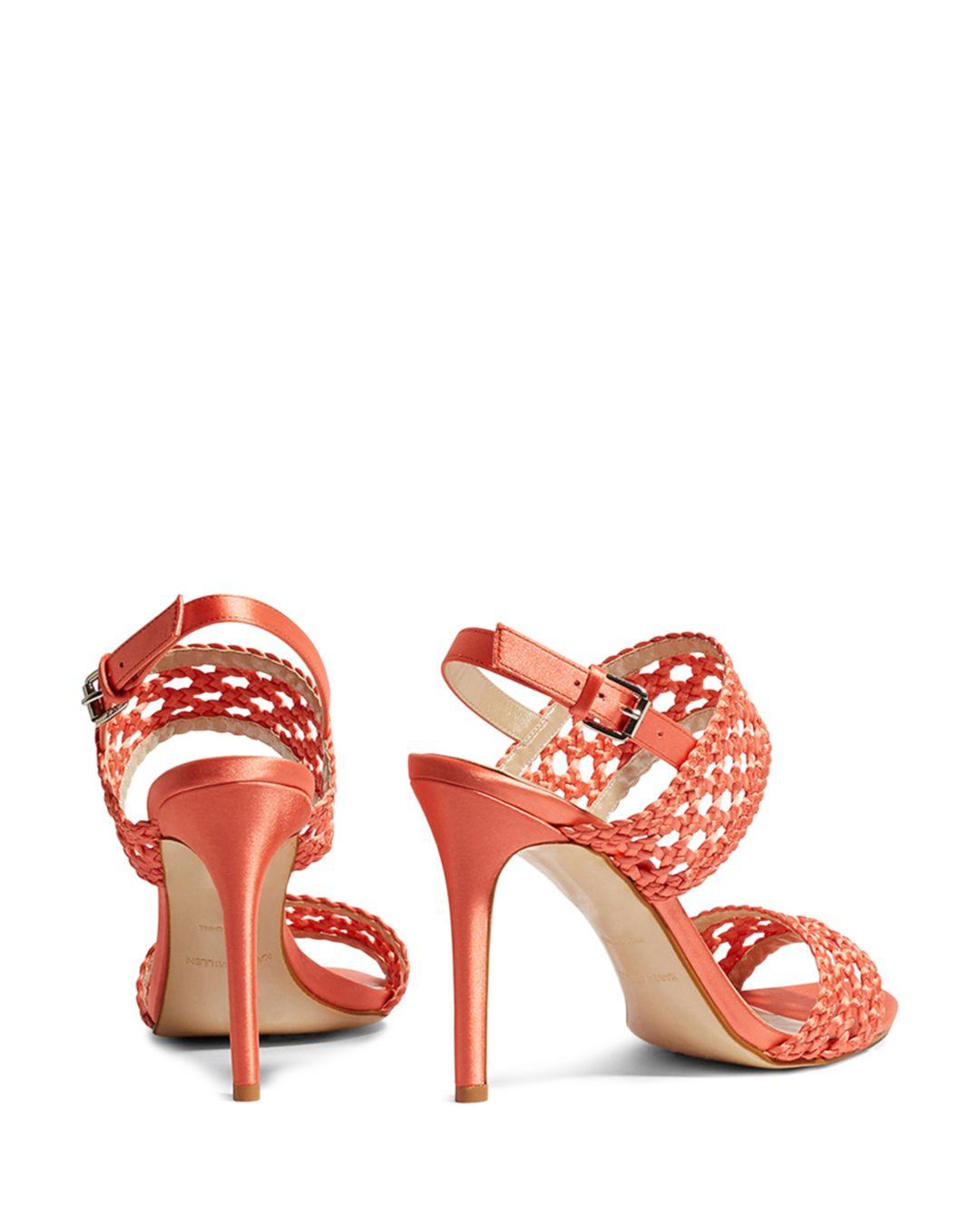 karen millen woven heeled sandals