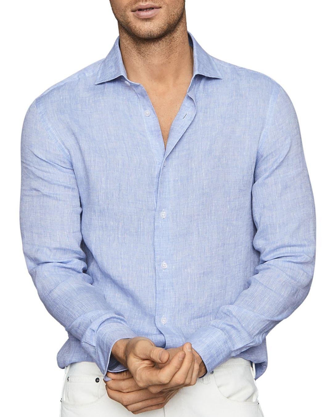 Reiss Slim Fit Ruban Linen Shirt in 