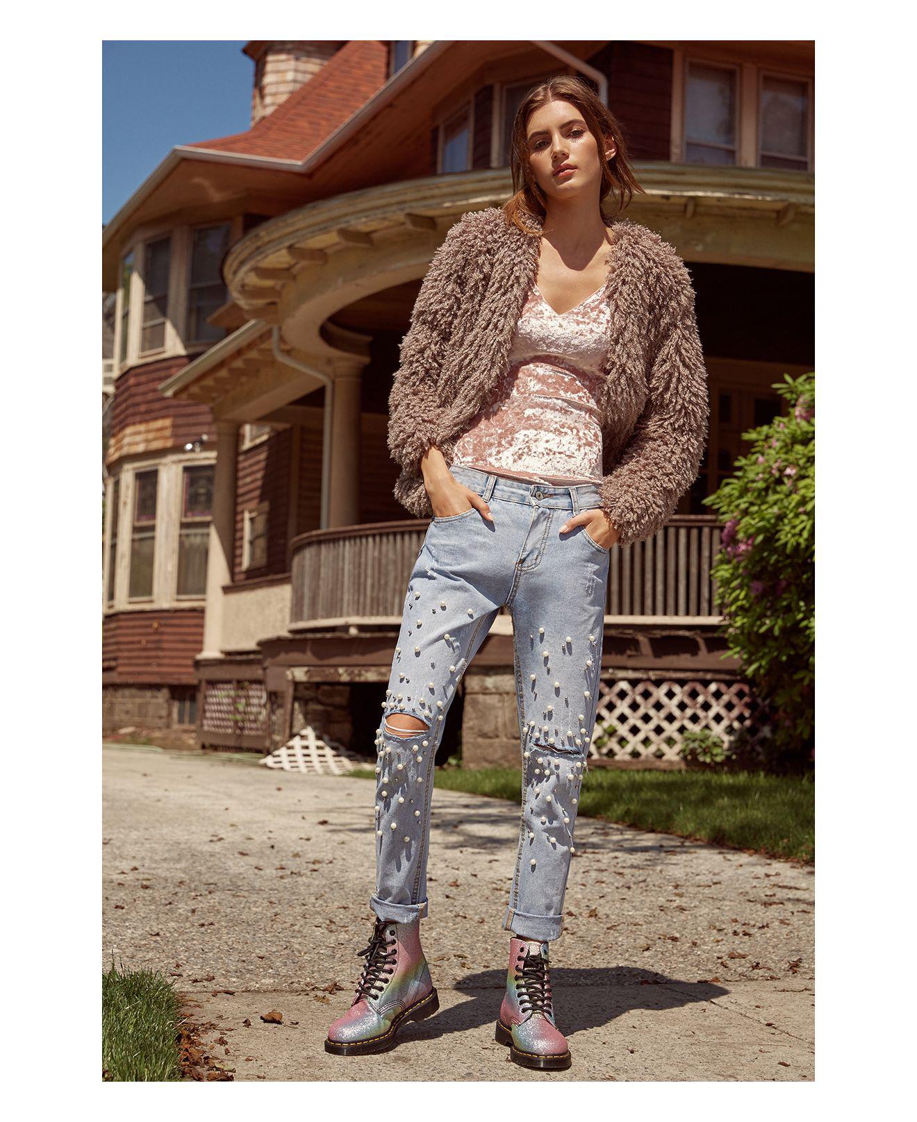 doc martens pascal rainbow glitter