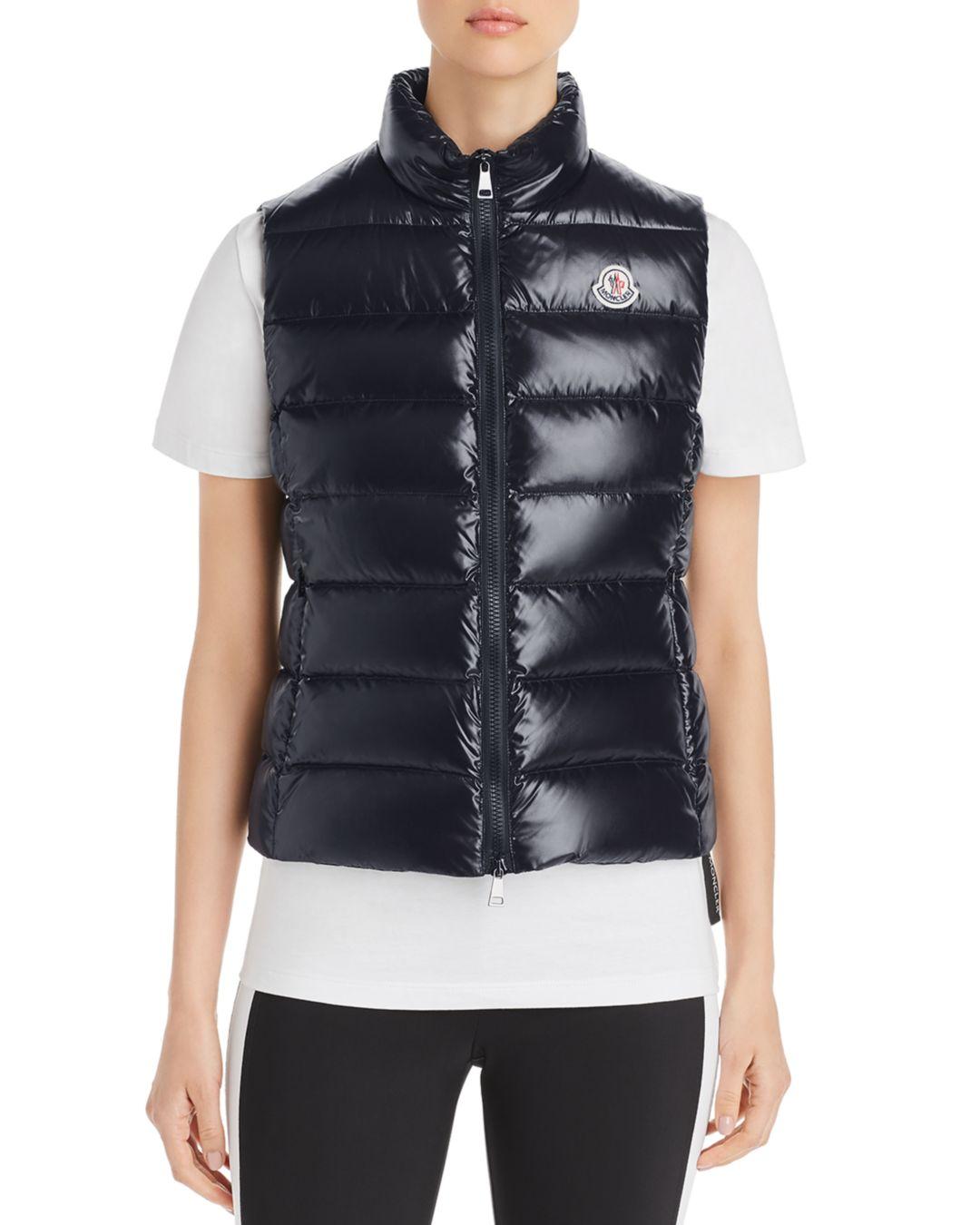 Moncler Ghany Down Vest in Navy (Blue) - Lyst