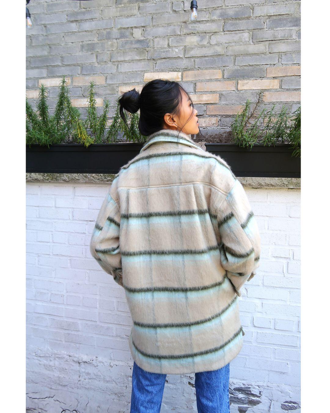 Free people vienna brushed wool shirt jacket Clearance