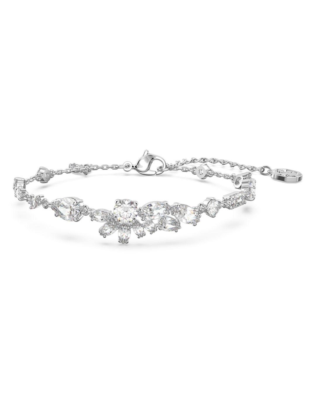 Swarovski Gema Crystal Flower Bracelet in White Lyst Canada