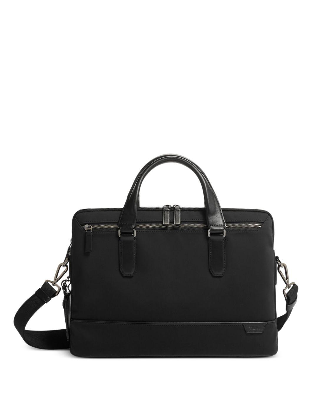 Tumi Leather Harrison Sycamore Slim Briefcase in Black for Men - Save ...
