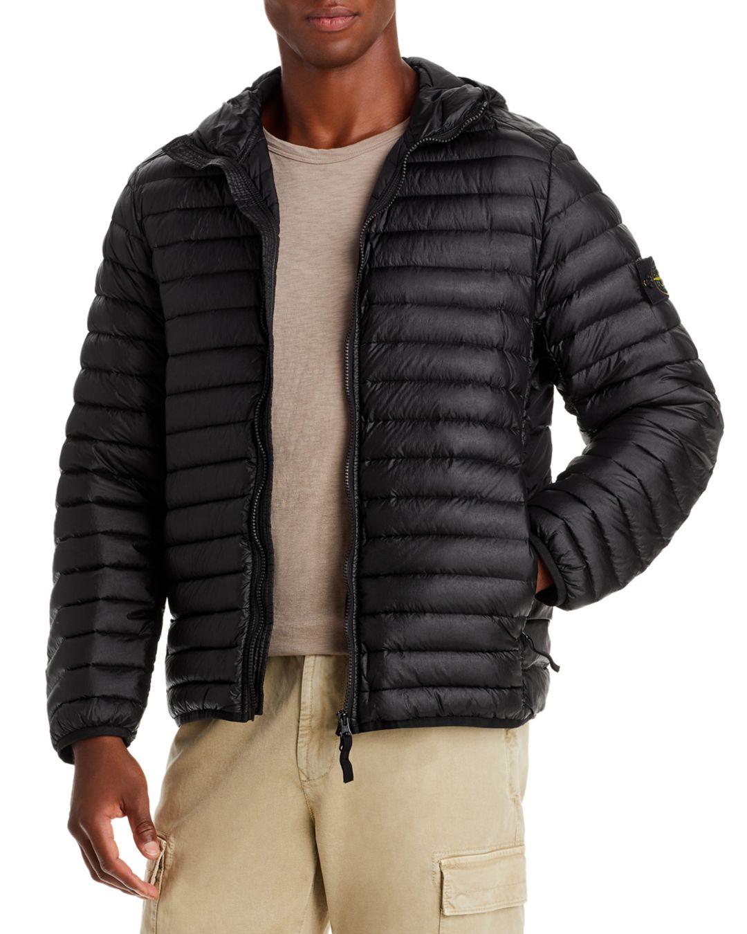 Stone Island Packable Down Jacket in Black for Men | Lyst