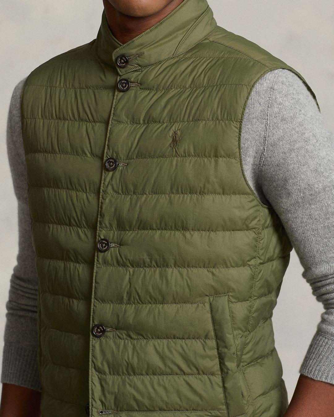 Polo Ralph Lauren Water Repellent Sport Coat Vest in Green for Men | Lyst